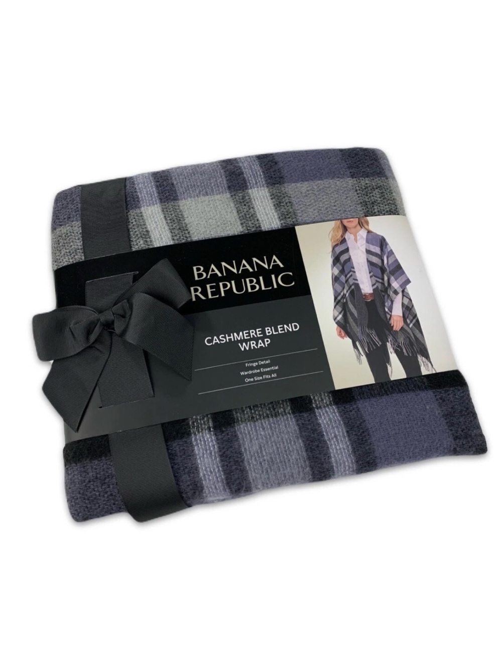 Banana Republic Karen Plaid Cashmere Blend Wrap